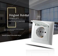 Enchufe de pared impermeable 2P Schuko, toma de pared eléctrica Outlet16A 2P + T, conector de pared CE Universal conectado usb pop