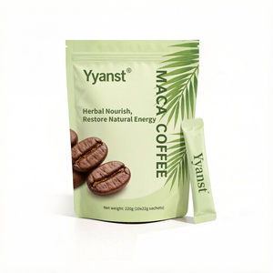 Poudre de café Maca 220g (10x22g Sachets) – Boisson instantanée naturelle pour un soutien énergétique quotidien et une nutrition à base de plantes - Product Image 1