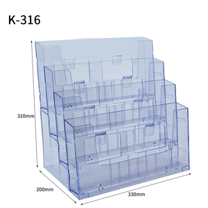Kejea A4 4 tầng Acrylic Brochure chủ tờ rơi nhà hàng khách sạn cửa hàng rõ ràng treo tường hiển thị đứng - Product Image 1