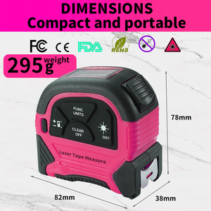 Regla Láser Multifuncional: Cálculo <span class=keywords><strong>de</strong></span> Área y Volumen, <span class=keywords><strong>Teorema</strong></span> <span class=keywords><strong>de</strong></span> Pitágoras, 50 Memorias, Cinta <span class=keywords><strong>de</strong></span> Nailon - Ofertas al por Mayor - Product Image 2