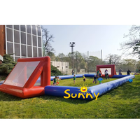 Grand terrain de football gonflable, arène de soccer, terrain de jeu de tir, matériau PVC, respectueux de l'environnement, taille et couleur personnalisables