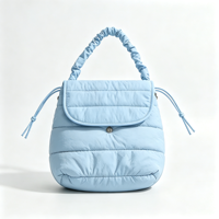 Sacs bandoulière matelassés pour femmes, sac à bandoulière en nylon, sac à main bandoulière pour femmes avec cordon de serrage pour le voyage