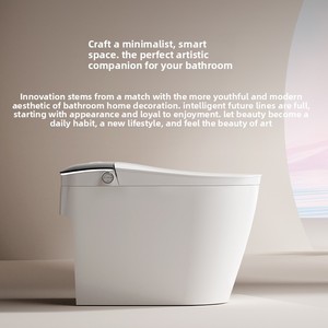 WC Intelligente in <span class=keywords><strong>Porcellana</strong></span> da Pavimento 110V con Telecomando Incluso, Sedile Riscaldato, Pulizia Automatica, <span class=keywords><strong>Set</strong></span> <span class=keywords><strong>Bagno</strong></span> - Product Image 2