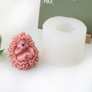 UNIMOUND Molde de Silicona 3D de Erizo de Dibujos Animados, Lindo Animal, para Velas DIY y Adornos de Yeso, Forma Irregular, Pieza Única - Product Image 3