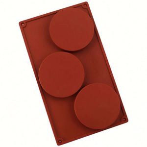 Moule en silicone écologique à 3 cavités cylindriques pour base de gâteau DIY, fabrication de savon, qualité alimentaire sans BPA, OEM/ODM - Product Image 2