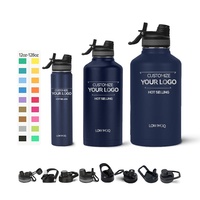 Bouteille d'eau à double paroi en acier inoxydable, isolée sous vide, personnalisable, gobelets pour boire de l'eau