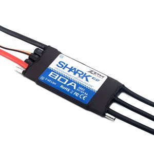ZTW Shark G2 32-Bit ESC 20A 30A 40A 50A 60A 80A 100A <span class=keywords><strong>2</strong></span>-6S SBEC 5V/6V 8A Borstelloze Snelheidsregeling voor RC Boot Onderwater Thru FXB - Product Image 5