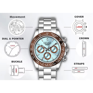 Reloj de Lujo para Hombre The Land-Dweller de Fábrica China con Cristal de Zafiro de 40mm, Esfera Estéril, Calendario con Día y Fecha, Estilo Diver - Product Image 4