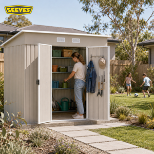 Abri de jardin métallique en gros, conception directe usine, solution de rangement extérieur modulaire résistante aux intempéries - Product Image 1