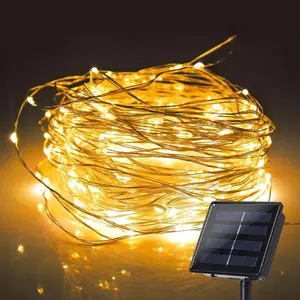 led solor lumière de noël Suppliers-Guirlande lumineuse solaire LED pour noël, 22M, 220, éclairage décoratif, usage extérieur, idéal pour les vacances, noël