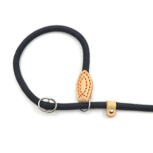 Nylon Dog Leash With Metal <b>Ring</b> And Leather Detail Simple Style Hands Free For Dogs - Product Image 3