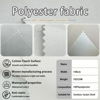 Tela Impermeable, Cortavientos y Transpirable Popular de TPU 75D, 100% Poliéster, 102GSM, Antiestática y Ecológica para Chaquetas de Exterior