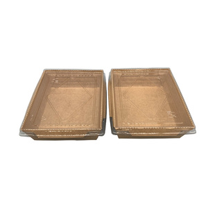 Impresión de logotipo personalizado <span class=keywords><strong>para</strong></span> <span class=keywords><strong>llevar</strong></span> <span class=keywords><strong>comida</strong></span> rápida plegable Kraft ensalada de caja de embalaje de papel con tapa - Product Image 5