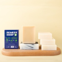 Lavado corporal orgánico natural de etiqueta privada para curar jabón de remedio nutritivo de menta de árbol de té de limpieza refrescante