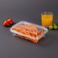 Barquette carrée en plastique transparent jetable personnalisée pour desserts, emballage alimentaire, boîte d'emballage pour biscuits, emballage pour collations