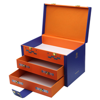 La boîte cadeau à 3 couches tirée à la main de haute qualité d'usine peut être utilisée pour les biscuits aux bonbons boîte en cuir personnalisée boîte en cuir PU