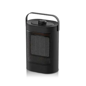 Taşınabilir kolay kullanım elektrikli ısıtıcı fanı 1500W siyah eleman anahtarı kutusu güç denetleyicisi oturma ambalaj odası parçaları Fan ısıtıcı
