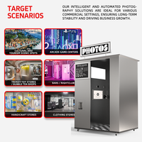 Kiosque photo intelligent en acier inoxydable, distributeur automatique tout-en-un avec écran tactile et imprimante