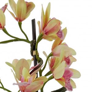 Orchidées artificielles Phalaenopsis à tige unique, aspect naturel, blanches, pour la décoration intérieure et extérieure, vente en gros - Product Image 4