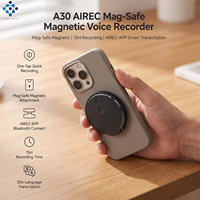 A30 Winter Travel MagSafe AI Voice Recorder & Phone Stand |   256 Bahasa Terjemahan Real-Time, Transkripsi, Rekaman 15 Jam