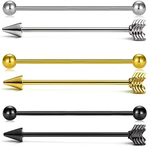 Arrow Industrial Barbell Bijoux en acier inoxydable Piercing d'oreille Spike Piercing Industrial