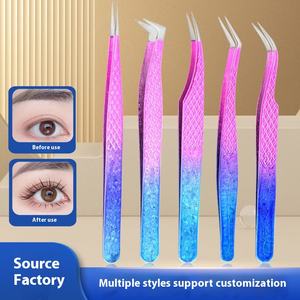 Pinset Bulu Mata Palsu, Penjepit Bulu Mata Ujung Runcing, Alat Perawatan Kuku, Penjepit Bulu Mata, Ekstensi Bulu Mata - Product Image 2