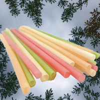 AATAE Paille de fécule de maïs de riz biodégradable personnalisée écologique enveloppée individuellement pailles jetables 200mm longueur 100