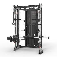 Máquina Multifuncional de Gimnasio con Pesas, Sistema de Cables Cruzados, Máquina Smith Multifuncional