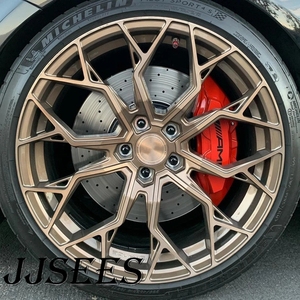 Jantes forgées sur mesure JJSEES, style SF10, finition bronze brossé pour Ford Mustang - Product Image 4