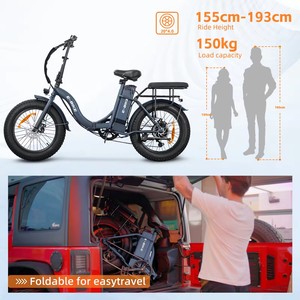 Bicicleta de Cross eléctrica rápida plegable <span class=keywords><strong>PRO</strong></span>, 750W, 13Ah, 48V, neumático grueso, bicicleta de montaña, ciudad, carretera, EU STOCK, 2017 - Product Image 5