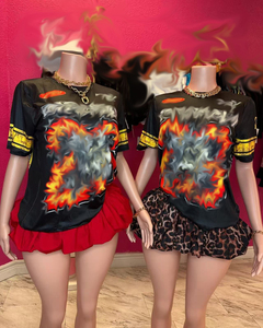 Nouveautés Femmes Tenues Maille Lâche Imprimé Maillots Chemise et Short Jupe 2 Pièces Ensemble Lady Y2K Maillots Deux Pièces Ensemble Femmes - Product Image 3