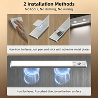 Lumière LED ultra-mince pour armoire avec détecteur de mouvement, lumière sous-armoire, 1800 mAh, rechargeable, sans fil, lumière de nuit pour placard, pour cuisine