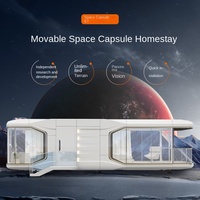 Maison mobile modulaire étanche à capsule spatiale, maison conteneur, camping scénique, hôtel salle capsule maisons préfabriquées