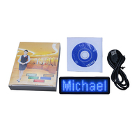 Precio barato pantalla programable insignia etiqueta APP Control mensaje de texto intermitente Digital Led nombre etiqueta Led nombre placa
