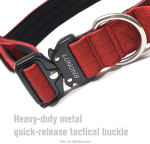 Custom Adjustable Tactical <b>Dog</b> <b>Collar</b> with Metal Buckle Padded Nylon <b>Collar</b> for Medium <b>Large</b> <b>Dogs</b> - Product Image 2