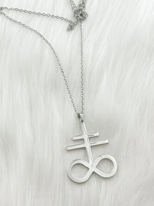 Pendentif religieux du Diable, grand talisman, symbole de Satan, emblème, croix de Leviathan, symbole satanique, collier amulette en acier inoxydable - Product Image 5