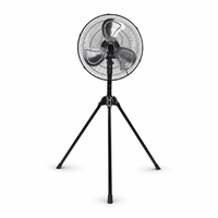 Ventilateur sur pied en métal de 20 pouces, électrique, oscillant, hauteur réglable, refroidissement intelligent, commande mécanique, base trépied