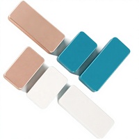 Cajas Rectangulares Pequeñas de Hojalata con Acabado Mate de Lujo, Impresión en Serigrafía de 5 Colores, Caja de Hojalata Metálica para Lápiz Labial, Aceite Esencial, Joyería