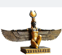Statue en résine artistique peinte à la main de la déesse égyptienne Isis pour la décoration des fêtes