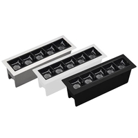 Spot LED encastré moderne 30W pour intérieur, lumière linéaire en aluminium, 2700K 3000K 5000K CCT, carré, encastré pour hôtels