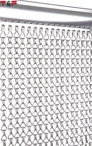 Diviseurs d'espace ondulants en tissu métallique, rideau de chaînes en aluminium pour plafond - Product Image 2