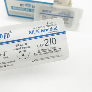 Fabriek Goedkope Prijs Gevlochten Zijde Chirurgische Hechtingen Met Naald - Product Image 1