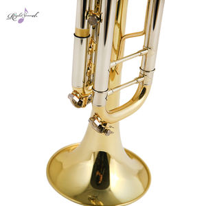 Meilleur prix de vente bonne qualité instruments en laiton or laque Bb ton Trompette - Product Image 5