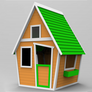 Venta al por mayor al aire libre patio jardín moderno impermeable de garaje de madera casa de muñecas verde los <span class=keywords><strong>niños</strong></span> armario de madera de Casa de juegos para los <span class=keywords><strong>niños</strong></span> - Product Image 2