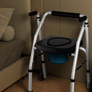 Aluminum alloy <b>walking</b> aid for assistance in <b>walking</b>, sitting toilet aid, <b>walking</b> stick aid, <b>walking</b> aid for toddlers, <b>with</b> whee - Product Image 4