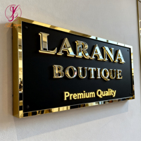 Enseigne Murale Intérieure 3D de Luxe en Lettres Canal, Logo Personnalisé pour Mariage, Panneau Publicitaire Extérieur pour Entreprise