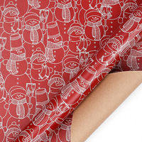 Papier cadeau kraft à motifs de Noël, recyclable, papier de soie artisanal pour emballages de cadeaux de Noël et du Nouvel An