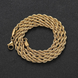 Cadena de Cuerda Trenzada de Acero Inoxidable 316L para Collar, Joyería para Hombre y Mujer, Accesorios para Colgantes, Versátil, 2/3/4/5/6MM de Ancho - Product Image 5