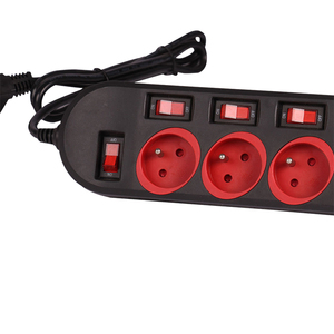 Prise <span class=keywords><strong>d</strong></span>'extension à 5 prises de <span class=keywords><strong>prix</strong></span> usine avec prise française avec interrupteur individuel - Product Image 3