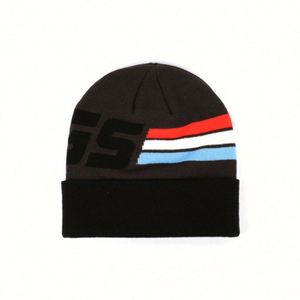 Gorros de Invierno Personalizados con Logotipo de Etiqueta de Cuero BSCI para Hombre, Gorro de Punto Acrílico de Alta Calidad, Gorro Jacquard Holgado - Product Image 2